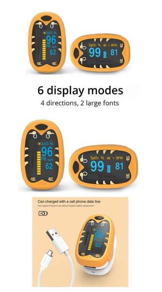 Imagem de Oximetro Pediátrico e Recém nascido Neonatal Recarregável Bateria Lítios