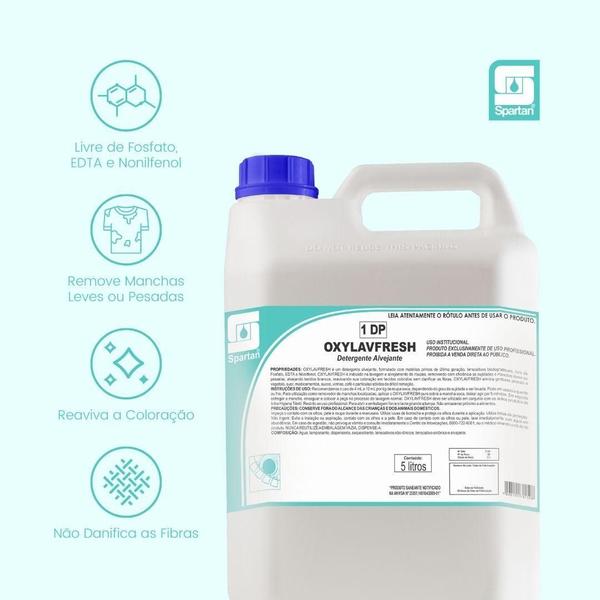 Oxylavfresh Detergente Alvejante Concentrado 05 Lts Spartan Imagem de Oxylavfresh Detergente Alvejante Concentrado 05 Lts Spartan