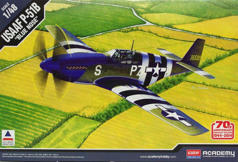 Imagem de P-51B Mustang Anniv. 70 D-Day 1944 1/48 Academy 12303