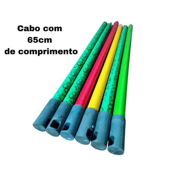 Imagem de Pá de Lixo Cabo Longo 65cm Kit 6 Unid Para Limpeza Doméstica