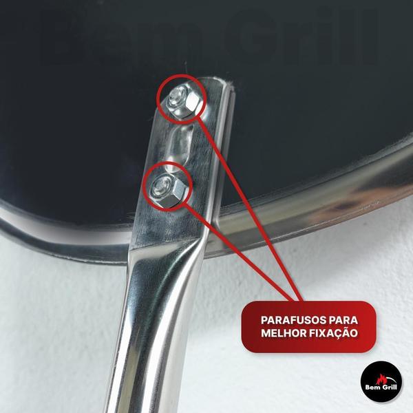 Pá De Pizza 40Cm Em Aço Inox Cabo Curto Em Inox Profissional - Bem Grill Imagem de Pá De Pizza 40Cm Em Aço Inox Cabo Curto Em Inox Profissional