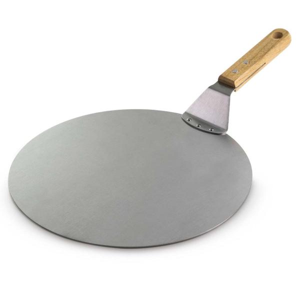 Pá para pizza em Aço Inox 30 cm de Diâmetro com Cabo de Madeira Mimo Style Imagem de Pá para pizza em Aço Inox 30 cm de Diâmetro com Cabo de Madeira Mimo Style