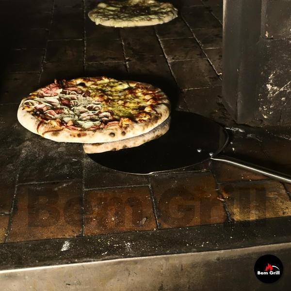 Imagem de Pa Pizza 36Cm Forno Lenha Aço Inox Cabo Deslizante