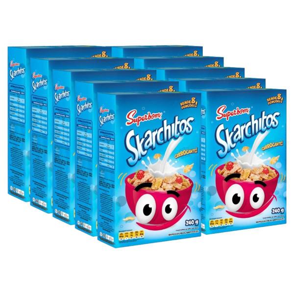 Imagem de Pack 10 Unidades Cereal Matinal Skarchitos Superbom Sabor Original 240g - Kit com 10x240g