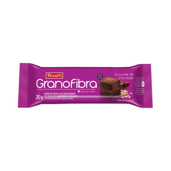 Imagem de Pack 24 unidades Barra de Cereal Parati GranoFibra Brownie 20g - Display com 24x20g