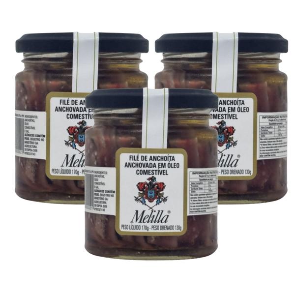 Imagem de Pack 3 Filé de anchova melilla 170g