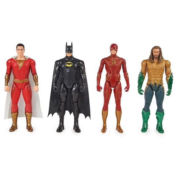 Imagem de Pack 4 Bonecos de 30cm - Batman, Flash, Shazam e Aquaman - Sunny Brinquedos