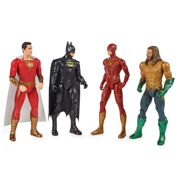 Imagem de Pack 4 Bonecos de 30cm - Batman, Flash, Shazam e Aquaman - Sunny Brinquedos