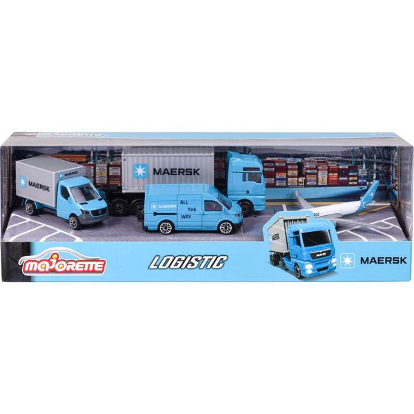 Imagem de Pack 4 Miniaturas - 1:64 - Maersk Logistic - Majorette 212057290