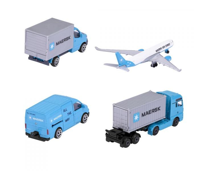 Imagem de Pack 4 Miniaturas - Logistica Maersk - Gift Pack - 1/64 - Majorette