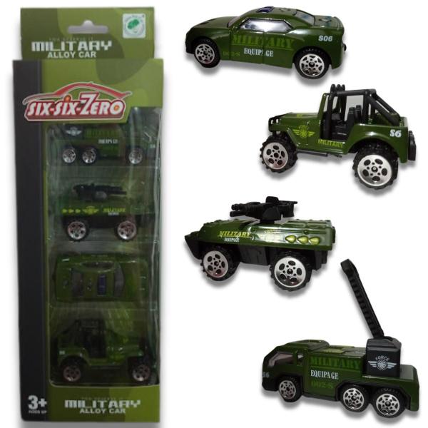 Imagem de Pack 4 Miniaturas Militar 1:64 Metal Super Power Die Cast