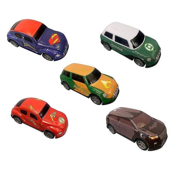 Imagem de Pack 5 Carrinhos Pull Back Liga da Justiça 4606 - Candide