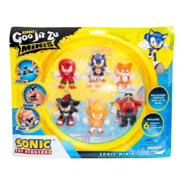 Imagem de Pack 6 Mini Bonecos Elásticos Sonic Goo Jit Zu 3656 - Sunny