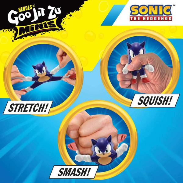 Imagem de Pack 6 Mini Bonecos Elásticos Sonic Goo Jit Zu 3656 - Sunny