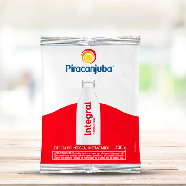 Imagem de Pack 6 unidades Leite em Pó Integral Instantâneo Piracanjuba 400g - Kit com 6x400g