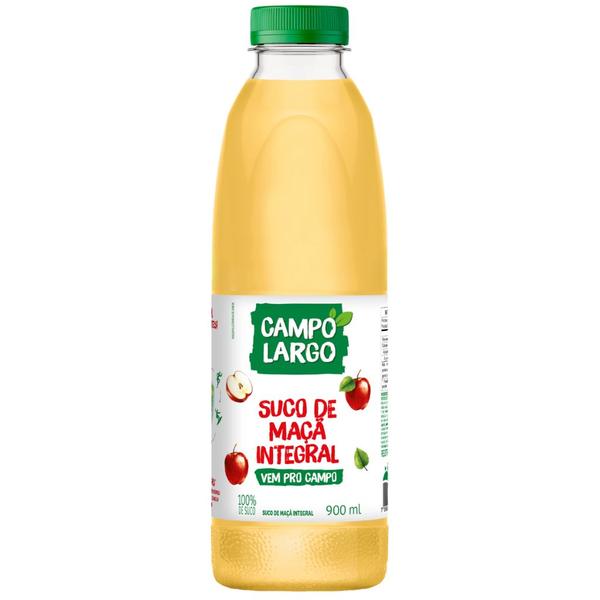 Imagem de Pack 6 unidades Suco de Maçã Integral Campo Largo 900ml - Kit com 6x900ml