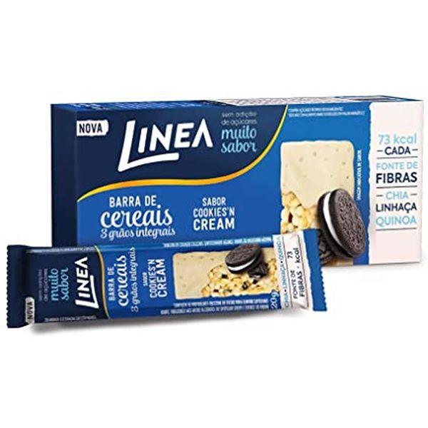 Imagem de Pack Barra de Cereal 3 Grãos, sabor Cookies & Cream Linea, caixa 60g 3 Unid