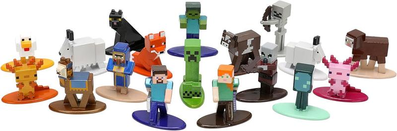 Imagem de Pack c/ 18 Nano Metalfigs Minecraft Caves and Cliffs Série 8 - Jada