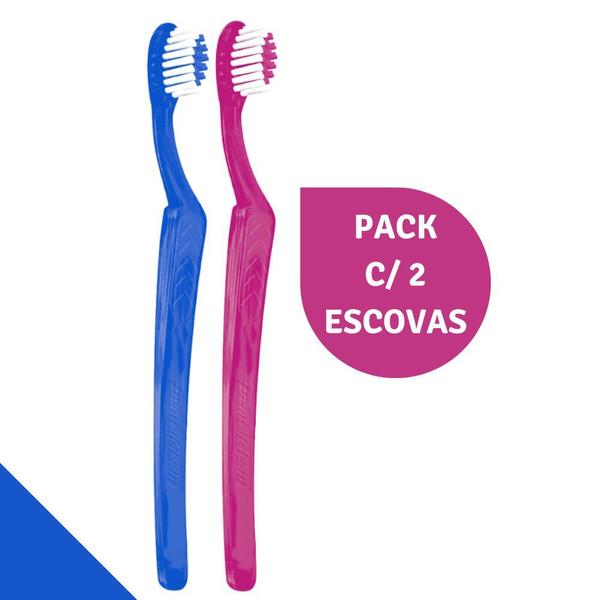 Imagem de Pack C/2 Escova de Dente Infantil Macia Basica Dentalclean