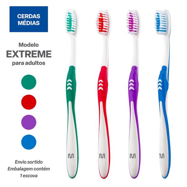 Imagem de Pack c/3 Escova Dental POP Cerda Media Cores Sortidas Multi