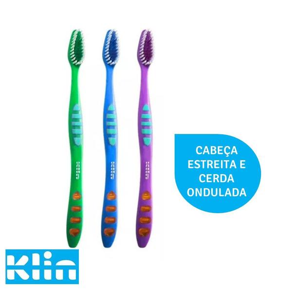 Imagem de Pack c/ 3un Escova de Dente Cerdas Macia  Super Joy Klin