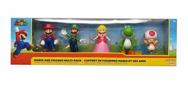 Imagem de Pack c/ 5 Bonecos Super Mario e Amigos - 6,5cm - Jakks