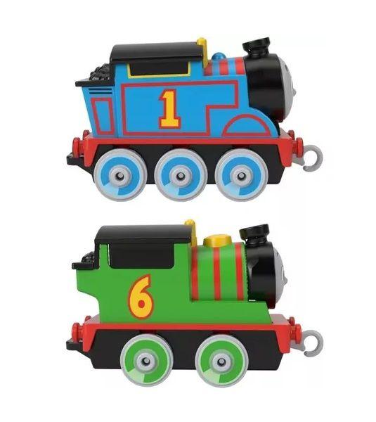 Imagem de Pack Com 2 Locomotivas Metalizadas Thomas e Seus Amigos Metal Engines - Thomas e Percy - Thomas e Friends - Mattel