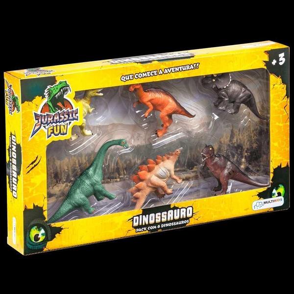 Imagem de Pack Com 6 Dinossauros Jurassic Fun Multikids Br1467