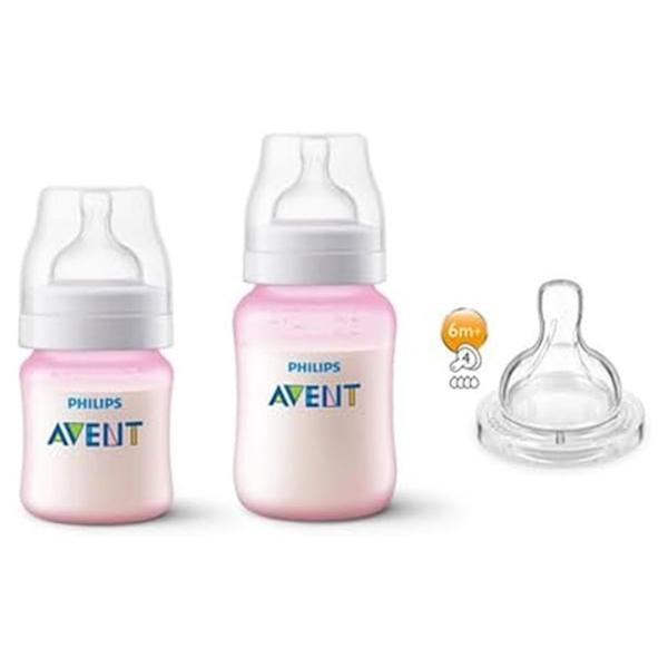 Imagem de Pack duplo mamadeiras anti-colic rosa 125 e 260ml rosa - avent