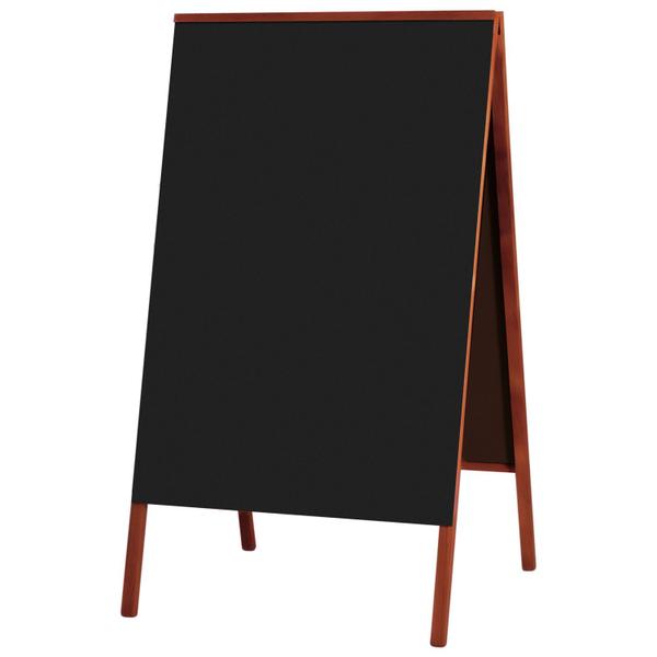 Pack Placa Lousa Quadro Cavalete Calçada 70x50 cm para Comércio Madeira Mogno Preto Liso - Souza & Cia Imagem de Pack Placa Lousa Quadro Cavalete Calçada 70x50 cm para Comércio Madeira Mogno Preto Liso