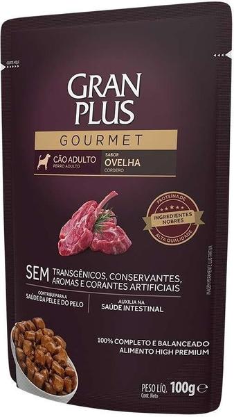 Imagem de Pack Ração Úmida GranPlus Gourmet Sachê Cães Ovelha Adultos 18 Un 100g Cada