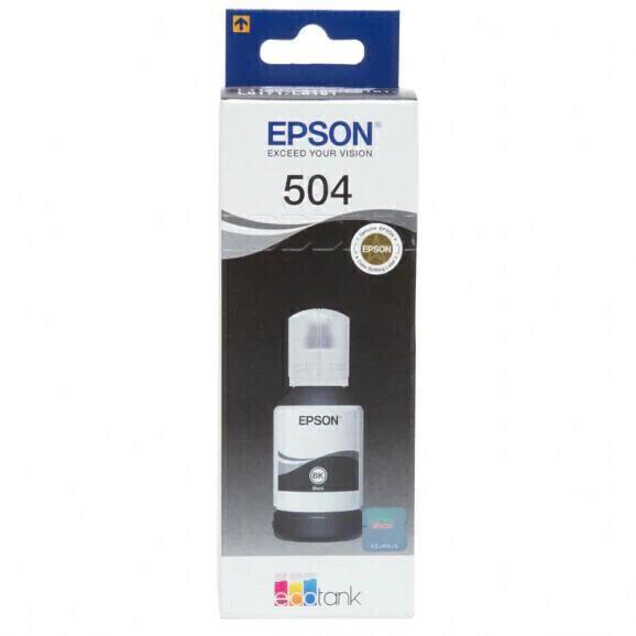 Pack refil de Tintas T504 CMYK para impressora L6171 L6191 - Eps0n Imagem de Pack refil de Tintas T504 CMYK para impressora L6171 L6191