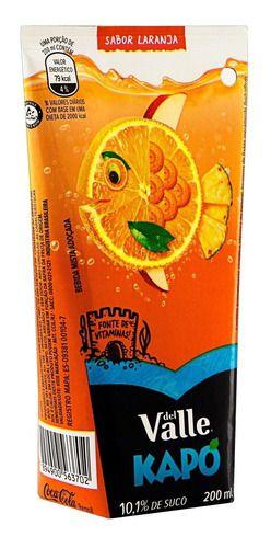 Pack Suco De Laranja Kapo 200ml 12 Unidades - Del Valle Imagem de Pack Suco De Laranja Kapo 200ml 12 Unidades