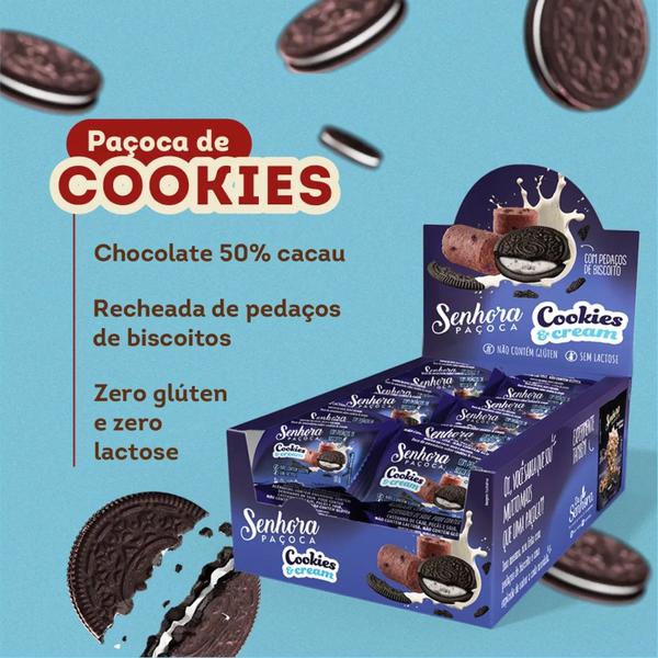 Imagem de Paçoca Cookies and Cream DA SENHORA Display (24 unidades)