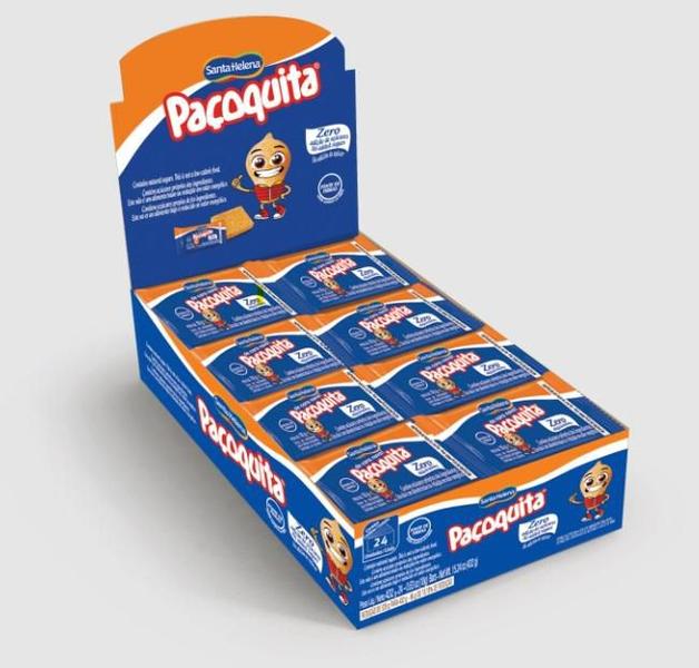 Paçoca Quadrada doce de amendoim PAÇOQUITA ZERO Santa Helena - c/ 24 un 18gr Imagem de Paçoca Quadrada doce de amendoim PAÇOQUITA ZERO Santa Helena - c/ 24 un 18gr