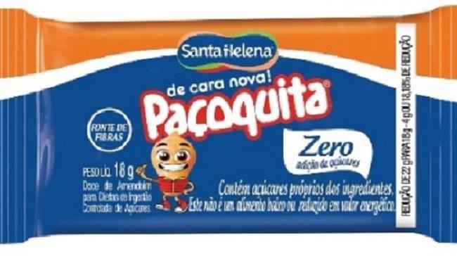 Paçoca Quadrada doce de amendoim PAÇOQUITA ZERO Santa Helena - c/ 24 un 18gr Imagem de Paçoca Quadrada doce de amendoim PAÇOQUITA ZERO Santa Helena - c/ 24 un 18gr