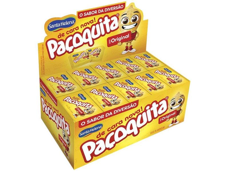 Imagem de Paçoca Quadrada Paçoquita 1kg 50 Unidades