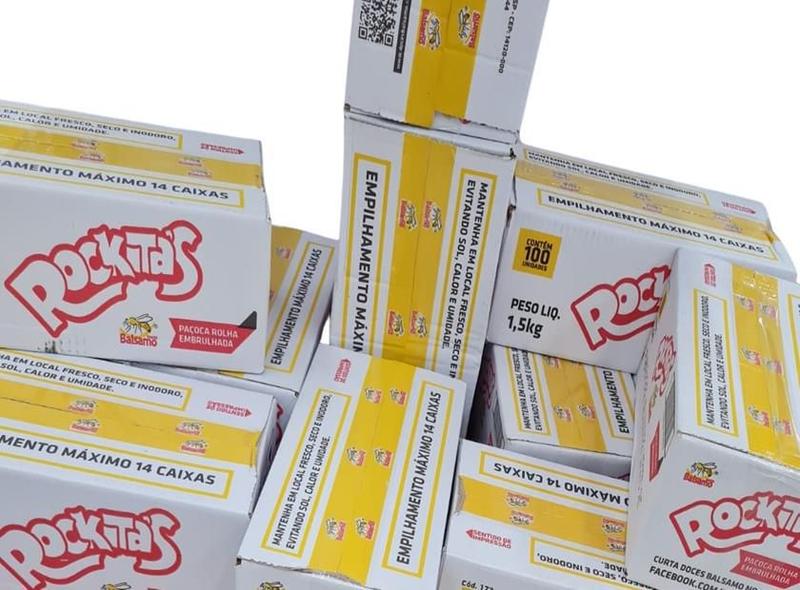 Paçoca rolha 200 unidades- Doce de amendoim- Rockitas - rockitos Imagem de Paçoca rolha 200 unidades- Doce de amendoim- Rockitas