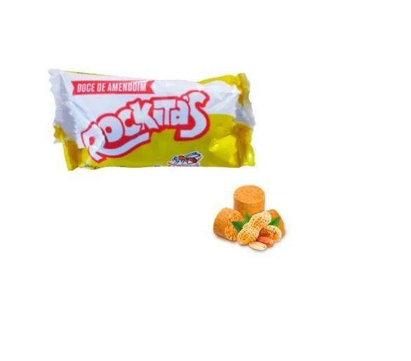Paçoca rolha 200 unidades- Doce de amendoim- Rockitas - rockitos Imagem de Paçoca rolha 200 unidades- Doce de amendoim- Rockitas