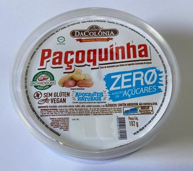 Paçoca rolha exclusiva original zero açúcar 102g - ( 06 und) - DaColônia Imagem de Paçoca rolha exclusiva original zero açúcar 102g - ( 06 und)