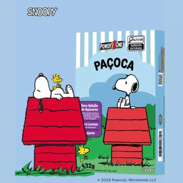 Paçoca Rolha Power One Zero Adição Açúcar Linha Snoopy 24un - Power1One Imagem de Paçoca Rolha Power One Zero Adição Açúcar Linha Snoopy 24un