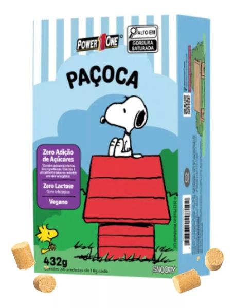 Paçoca Rolha Power One Zero Adição Açúcar Linha Snoopy 24un - Power1One Imagem de Paçoca Rolha Power One Zero Adição Açúcar Linha Snoopy 24un