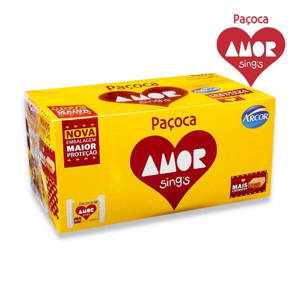 Paçoquinha Amor Sings Arcor 18g Display Com 30 Unidades Doce Atacado Imagem de Paçoquinha Amor Sings Arcor 18g Display Com 30 Unidades Doce Atacado