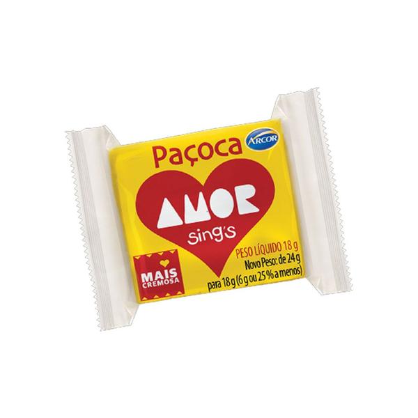 Paçoquinha Amor Sings Arcor 18g Display Com 30 Unidades Doce Atacado Imagem de Paçoquinha Amor Sings Arcor 18g Display Com 30 Unidades Doce Atacado