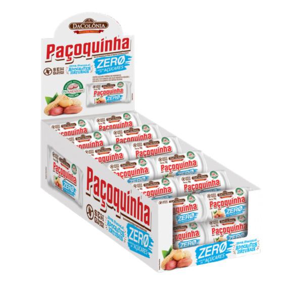 Paçoquinha Rolha Zero Açúcar, Vegana, Sem Glúten DaColônia contendo 24 unidades de 18g cada Imagem de Paçoquinha Rolha Zero Açúcar, Vegana, Sem Glúten DaColônia contendo 24 unidades de 18g cada