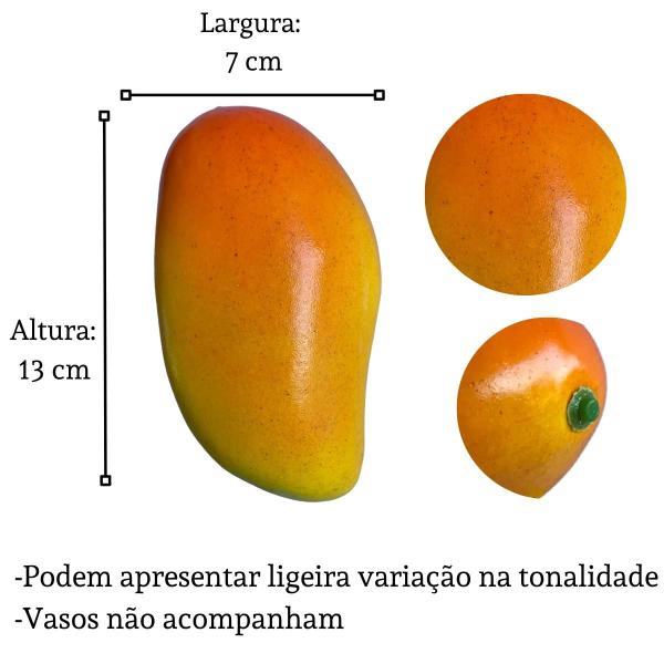 Pacote 20 Mangas Artificiais 13cm decoração com frutas artificiais Parece Real Pronta para Uso - DE0123 - Decora Flores Artificiais Imagem de Pacote 20 Mangas Artificiais 13cm decoração com frutas artificiais Parece Real Pronta para Uso - DE0123