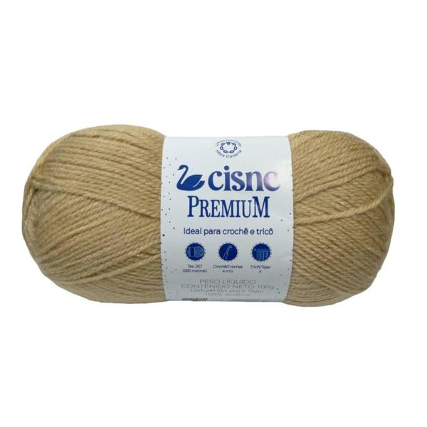 Pacote 5 Lã Cisne Premium 100g 280m TEX 357 100% acrilico Imagem de Pacote 5 Lã Cisne Premium 100g 280m TEX 357 100% acrilico