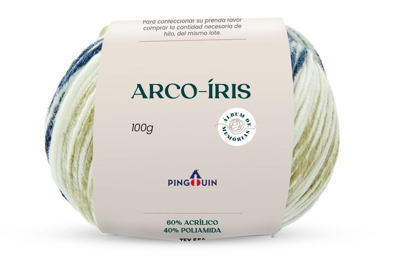 Imagem de Pacote 5 Lã Pingouin ARCO-IRIS 100g TEX 556 - 60% acrílico/40% poliamida - Coleção 2024