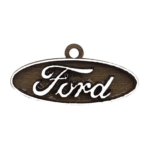 Imagem de Pacote 50 Chaveiro 3d Marca Ford 4cm Mdf Madeira Decorada