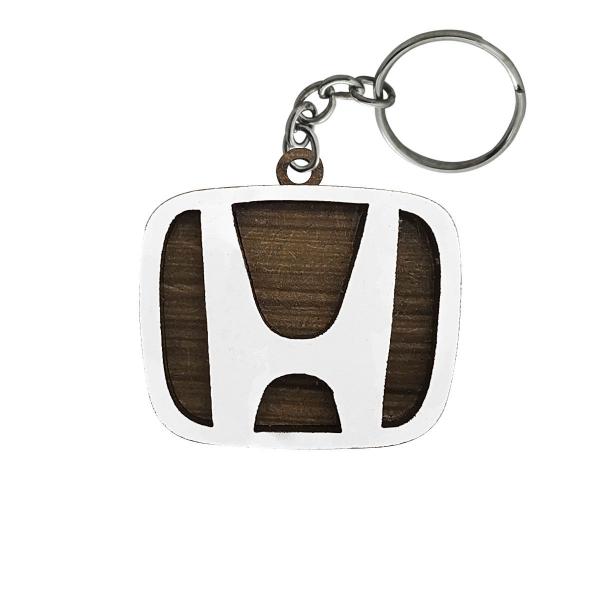 Imagem de Pacote 50 Chaveiro 3d Marca Honda com Argola 4cm Mdf Madeira Decorada